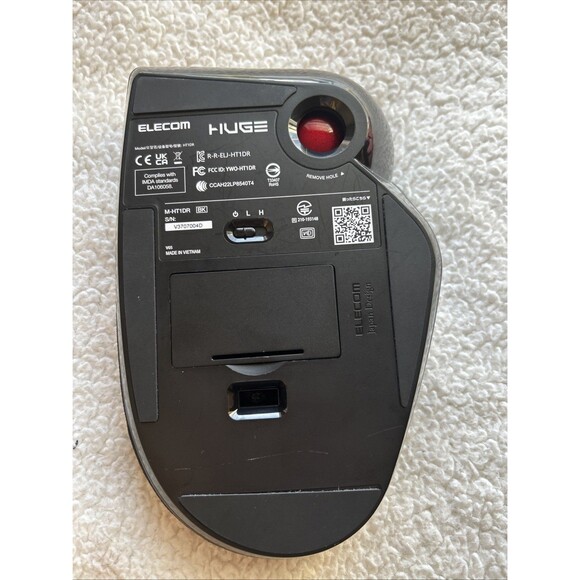 ELECOM Trackball Mouse 8 Button Bluetooth M-HT1DRXBK Tilt function, No Dongle - Picture 2 of 7